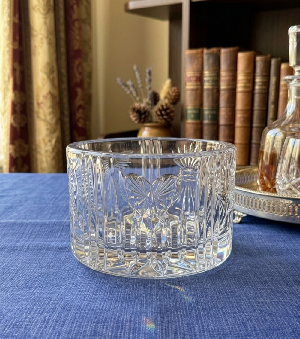 Vtg Waterford Ireland Crystal Millennium Wine Champagne Bottle Coaster Stand